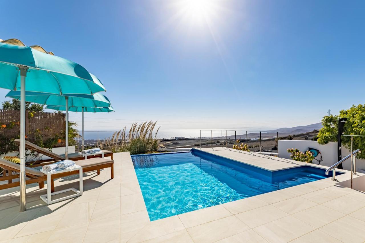 "New" Deluxe Designer Villa Infinity, With Panoramic Sea Views,Own Exclusive Heated Private Pool, Subtropical Gardens Tías Dış mekan fotoğraf